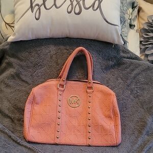 Michael Kors Light Pink Embossed Handbag